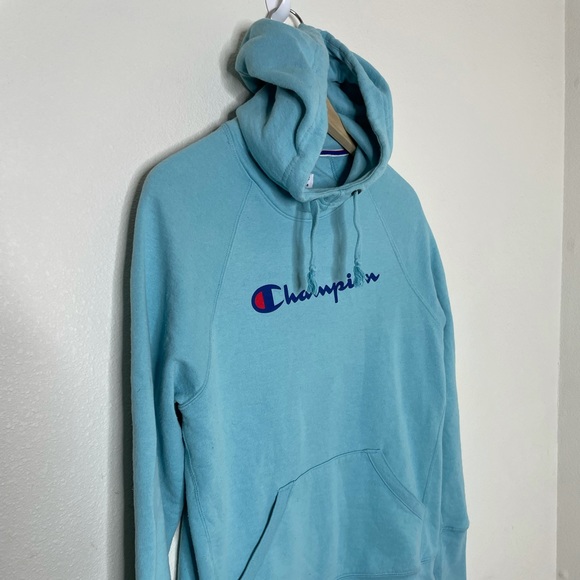 Champion Pullover Hoodie Sweatshirt - Womens Size Small S - Light Blue - Picture 2 of 6